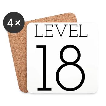 level 18 - Untersetzer (4er-Set) - Weiß - Vorne