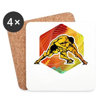 Ringen - Untersetzer (4er-Set) - Weiß - Vorne