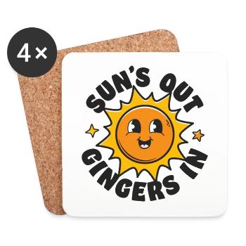 Suns Out Gingers In - Untersetzer (4er-Set) - Weiß - Vorne