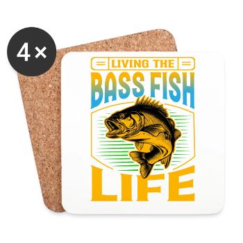 Das Leben der Barschfische leben - Untersetzer (4er-Set) - Weiß - Vorne