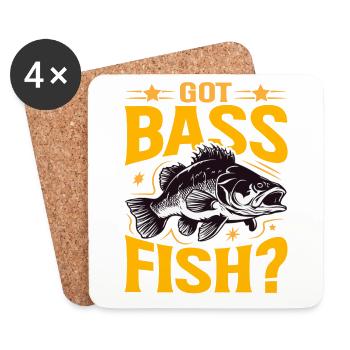 Got Bass Fish? - Coasters (set of 4) - white - Front