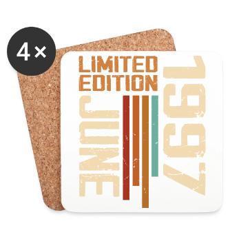June 1997 Birthday Gift June 1997 Retro 1997 - Coasters (set of 4) - white - Front