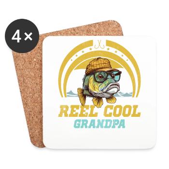 Moulinet Cool Grandpa - Dessous de verre (lot de 4) - blanc - Devant
