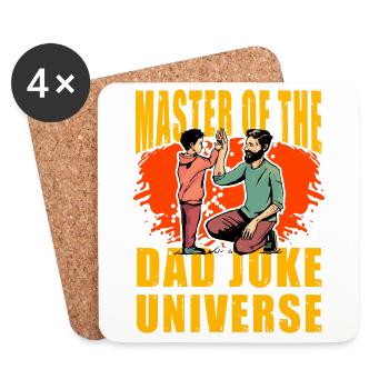 Meister des Dad-Joke-Universums - Untersetzer (4er-Set) - Weiß - Vorne