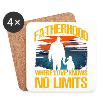 Fatherhood where love knows no limits - Coasters (set of 4) - white - Front