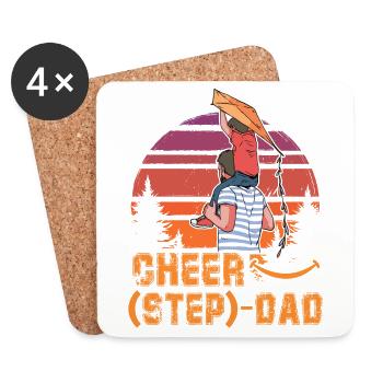 Cheer Step Dad - Coasters (set of 4) - white - Front