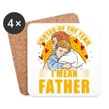 Furter des Jahres Ich meine Vater - Untersetzer (4er-Set) - Weiß - Vorne