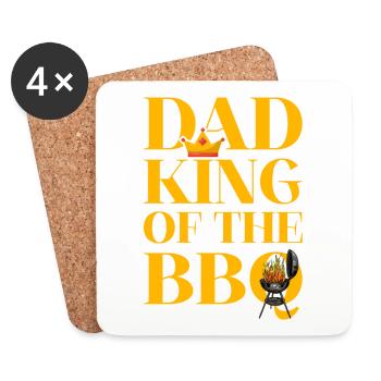 Dad King of the BBQ - Coasters (set of 4) - white - Front