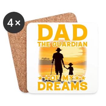 Dad the guardian dreams - Coasters (set of 4) - white - Front