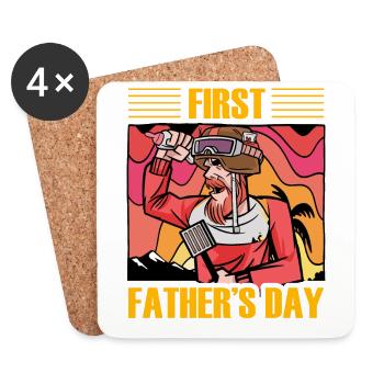 First Father's Day - Coasters (set of 4) - white - Front