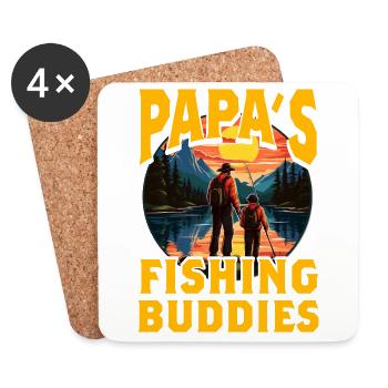 Papas Angelfreunde - Untersetzer (4er-Set) - Weiß - Vorne