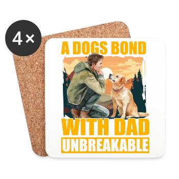 Un lien entre les chiens et son père est - Dessous de verre (lot de 4) - blanc - Devant