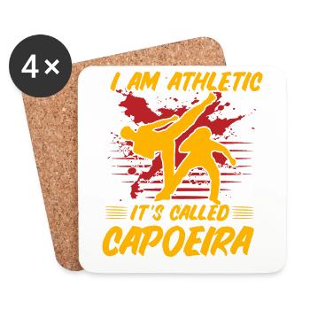 I am Athletic it's called Capoeira - Coasters (set of 4) - white - Front