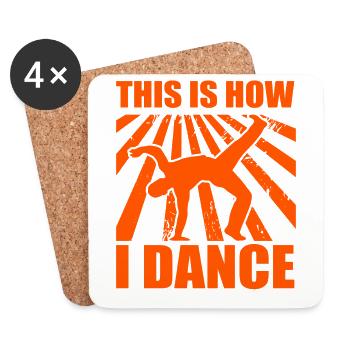 This is how I dance - Coasters (set of 4) - white - Front