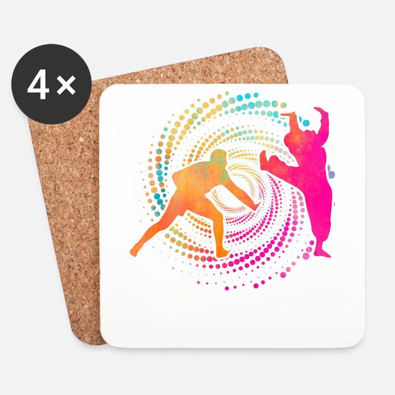 Capoeira - Untersetzer (4er-Set) - Weiß