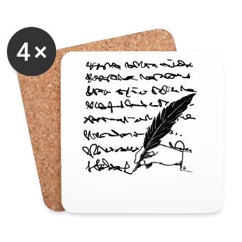 Écriture automatique Letter - Untersetzer (4er-Set) - Weiß - Vorne