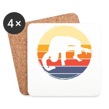 Capoeira - Dessous de verre (lot de 4) - blanc - Devant
