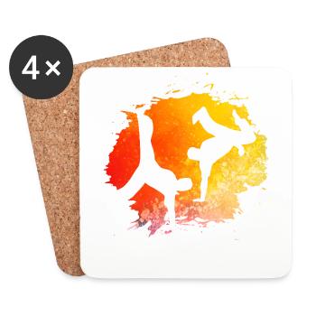 Capoeira - Dessous de verre (lot de 4) - blanc - Devant