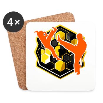 Capoeira - Dessous de verre (lot de 4) - blanc - Devant