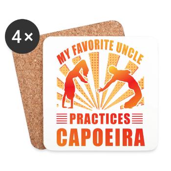 Mon oncle préféré pratique la Capoeira - Dessous de verre (lot de 4) - blanc - Devant