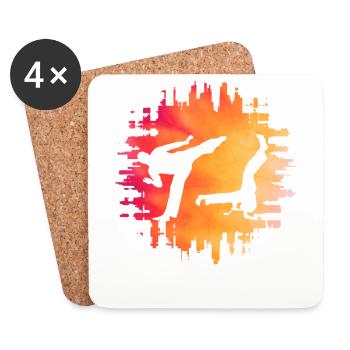 Capoeira - Dessous de verre (lot de 4) - blanc - Devant