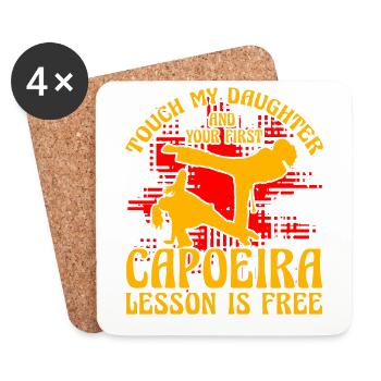 Touch my Daughter und deine erste Capoeira-Lektion - Untersetzer (4er-Set) - Weiß - Vorne