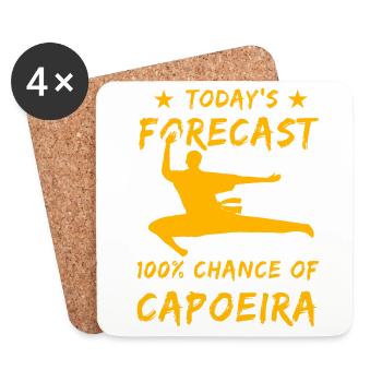 prévision du jour 100% de chance de Capoeira - Dessous de verre (lot de 4) - blanc - Devant