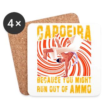 Capoeira because you might run out of ammo - Coasters (set of 4) - white - Front