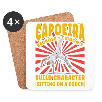 Capoeira parce qu’on ne forge pas le caractère assis - Dessous de verre (lot de 4) - blanc - Devant