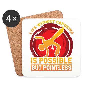Life without Capoeira is possible but pointless - Coasters (set of 4) - white - Front