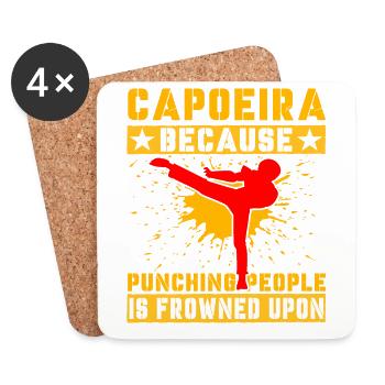 Capoeira because punching people is frowned upon - Coasters (set of 4) - white - Front