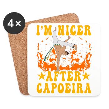 I'm nicer after Capoeira - Coasters (set of 4) - white - Front