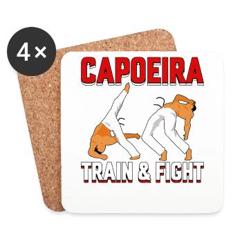 Capoeira trainieren und kämpfen - Untersetzer (4er-Set) - Weiß - Vorne
