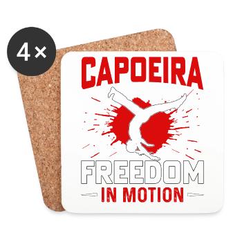 La liberté de la capoeira en mouvement - Dessous de verre (lot de 4) - blanc - Devant
