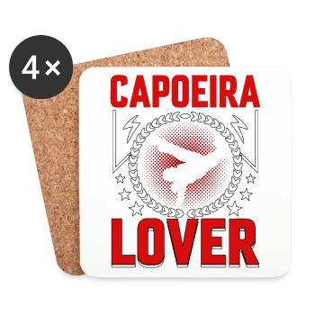 Amateur de capoeira - Dessous de verre (lot de 4) - blanc - Devant