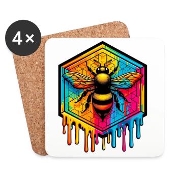 Bee - Coasters (set of 4) - white - Front
