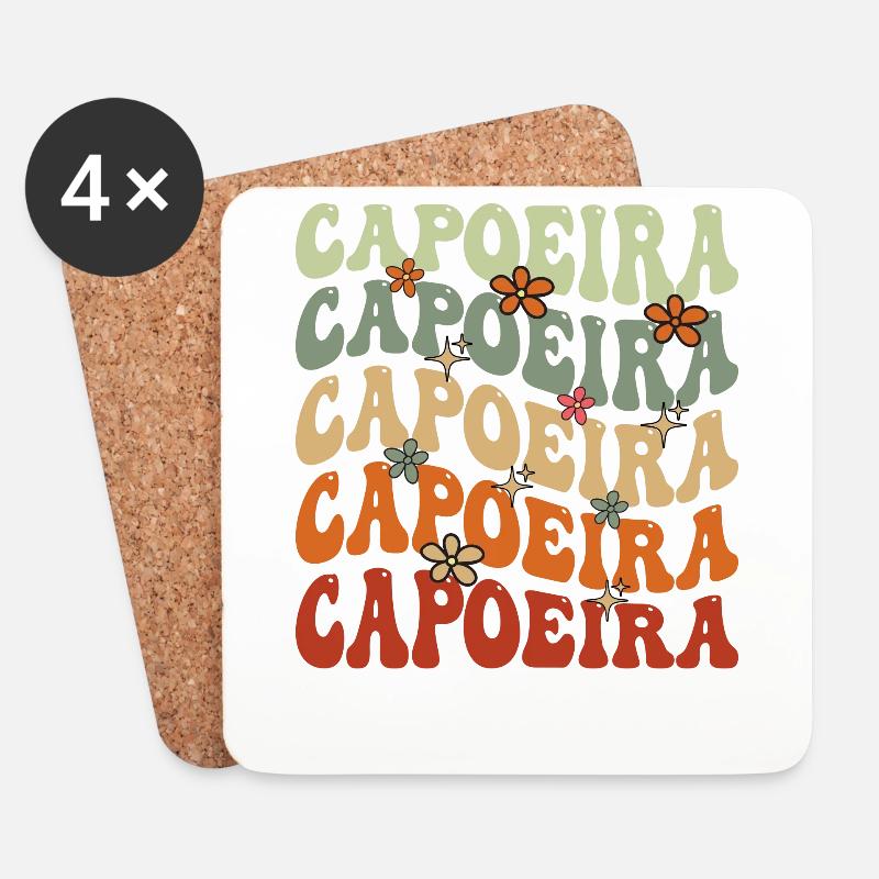 Capoeira - Untersetzer (4er-Set) - Weiß