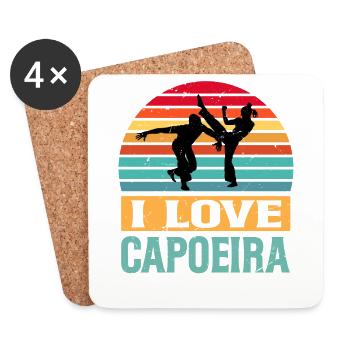 I love Capoeira - Coasters (set of 4) - white - Front