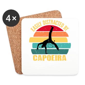 Leicht ablenken durch Capoeira - Untersetzer (4er-Set) - Weiß - Vorne