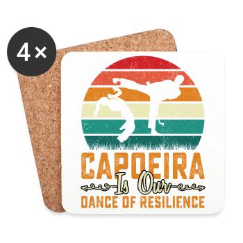 Capoeira is our dance of resilience - Coasters (set of 4) - white - Front