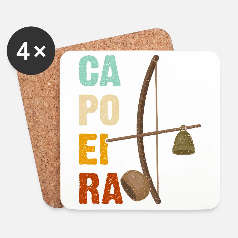 Capoeira - Untersetzer (4er-Set) - Weiß