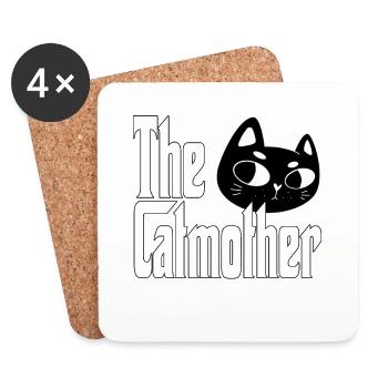 Cat Mom The Catmother Crazy Cat Mother Kitty Mommy - Coasters (set of 4) - white - Front