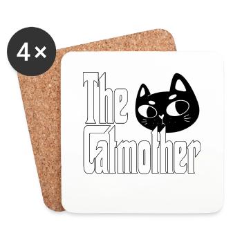 Cat Mom The Catmother Crazy Cat Mother Kitty Mommy - Coasters (set of 4) - white - Front