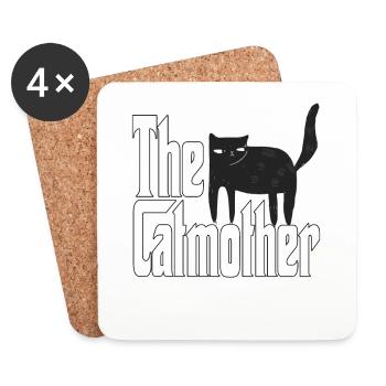 Cat Mom The Catmother Crazy Cat Mother Kitty Mommy - Coasters (set of 4) - white - Front