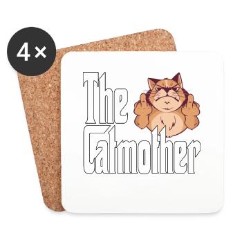 Cat Mom The Catmother Crazy Cat Mother Kitty Mommy - Coasters (set of 4) - white - Front