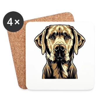 Labrador Retriever Hund Liebe Junge Süße Labradore - Untersetzer (4er-Set) - Weiß - Vorne