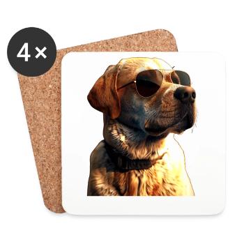 Labrador Retriever Hund Liebe Junge Süße Labradore - Untersetzer (4er-Set) - Weiß - Vorne
