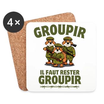 septième compagnie, la septième compagnie, Tassin - Dessous de verre (lot de 4) - blanc - Devant