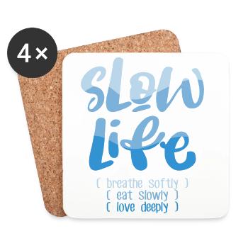 Slow Life 2 - Dessous de verre (lot de 4) - blanc - Devant