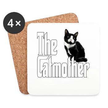 Katze Mutter The Catmother Crazy Cat Mom Mama - Coasters (set of 4) - white - Front